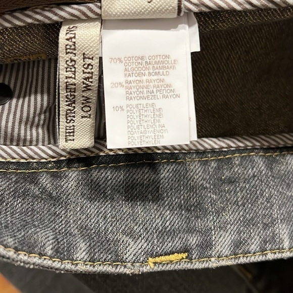 NWT Brunello Cucinelli Gray Wash Low Waist Raw Hem Straight Leg Jeans Size 12US - Picture 10 of 13